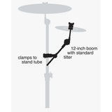 Gibraltar SC-CMBAC 12" Cymbal Arm with Rotating Grabber Clamp