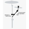 Gibraltar SC-CMBAC 12" Cymbal Arm with Rotating Grabber Clamp