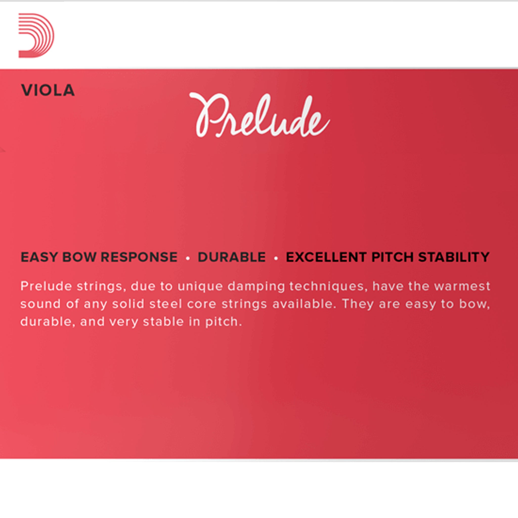 D'Addario Prelude Viola String Set, Extra Short Scale, Medium, Bulk 10-Pack