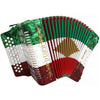 D'Luca Primo Button Accordion 31 Keys 12 Bass on FBE Key with Case and Straps, Red, White, Green