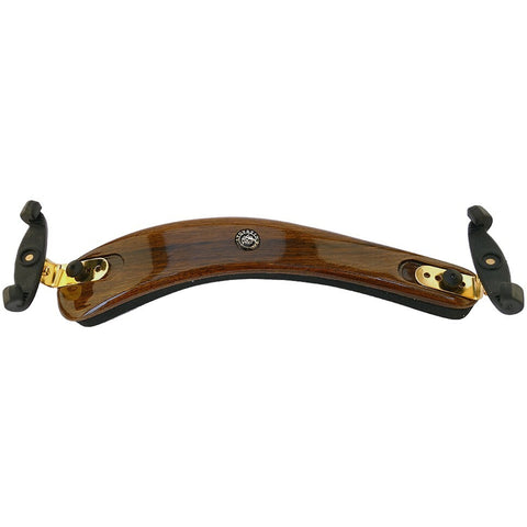 Viva La Musica Viola Shoulder Rest, Artist, Walnut/Gold & Black Feet, Medium