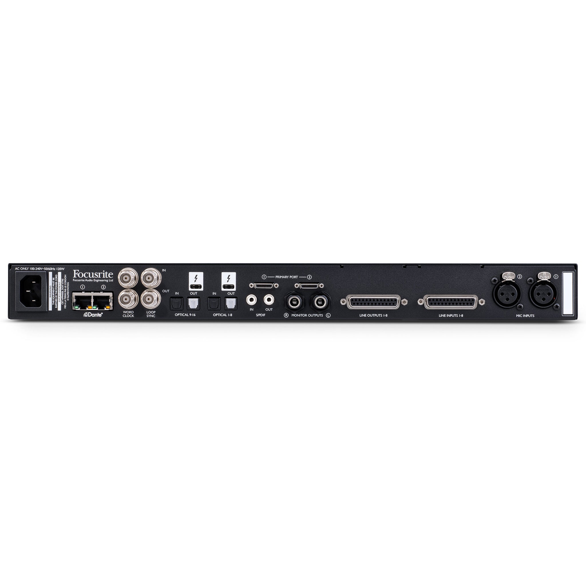 Focusrite Pro Red 8Line 58x64 all-in-one Interface, 32x32 Dante I/O