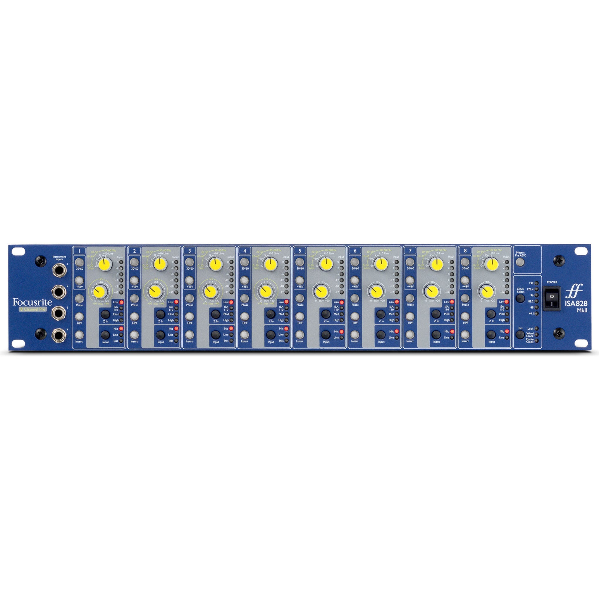 Focusrite Pro ISA 828 MKII 8-Channel Rackmount Microphone Preamp