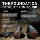 sE Electronics V Pack feat V Kick, 3 V Beat w/clamps, V7 X Pair of sE8 with Case