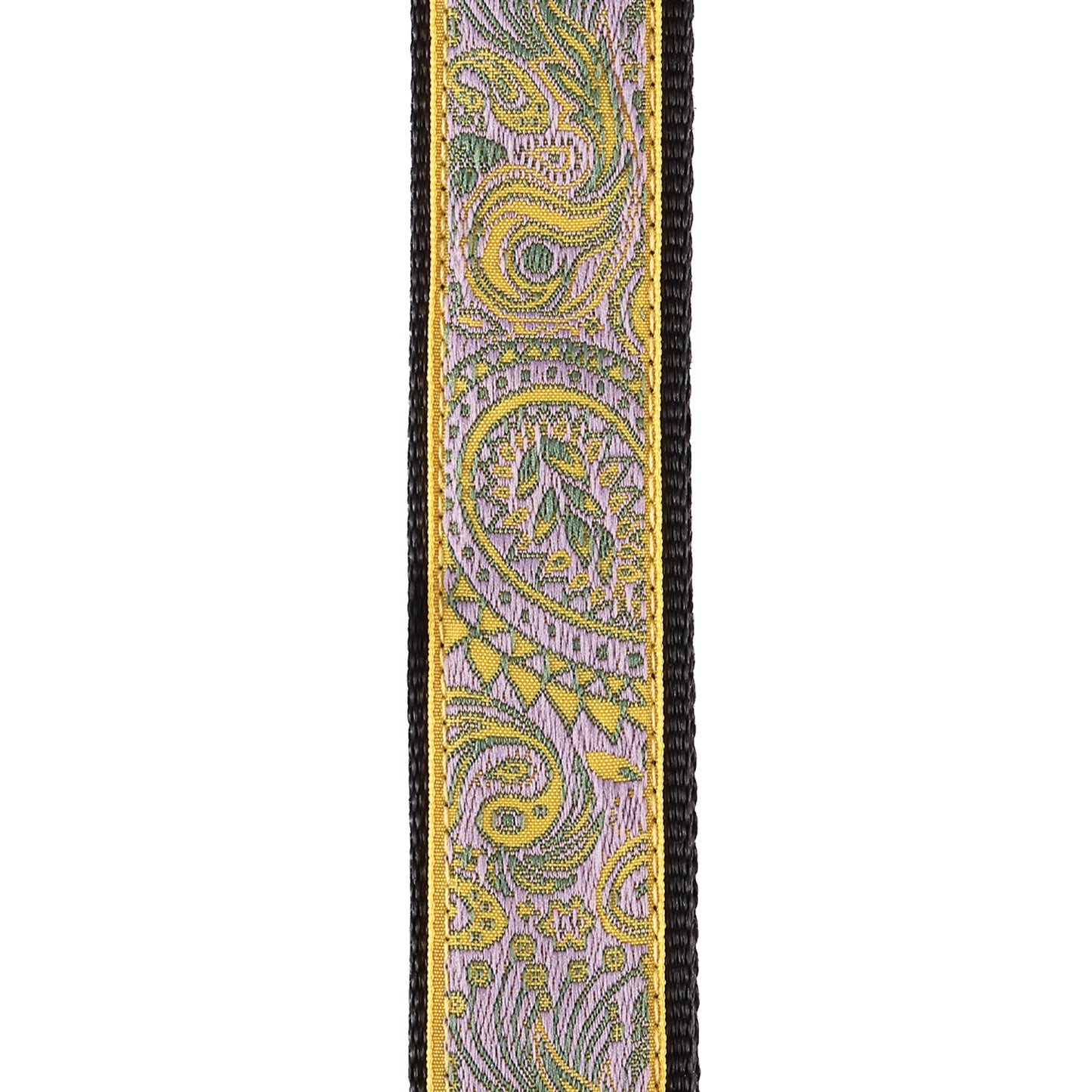 D'Addario Jacquard Ukulele Straps, Paisley Yellow/Purple