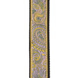 D'Addario Jacquard Ukulele Straps, Paisley Yellow/Purple