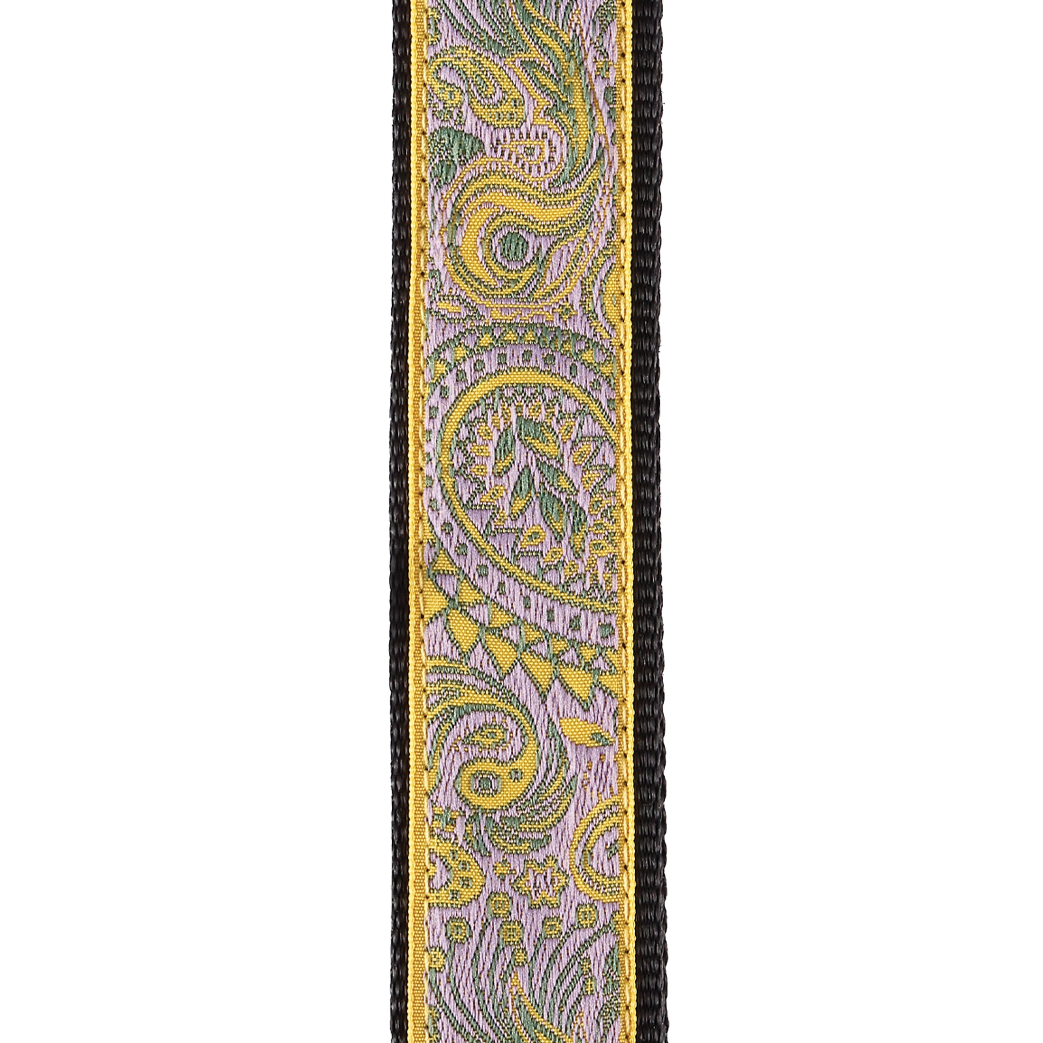 D'Addario Jacquard Ukulele Straps, Paisley Yellow/Purple