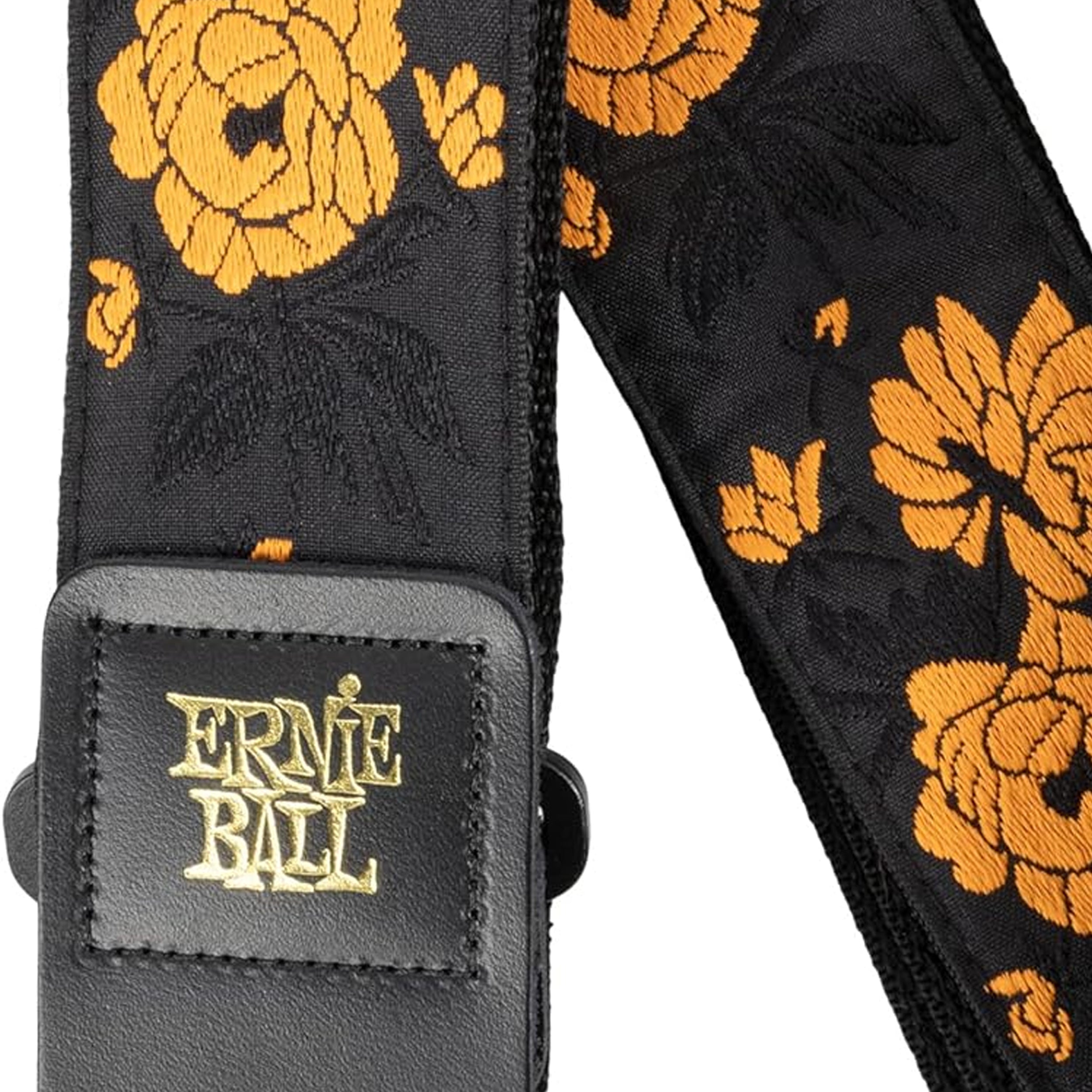 Ernie Ball Classic Jacquard Guitar Strap/Bass Strap - Tangerine Rose