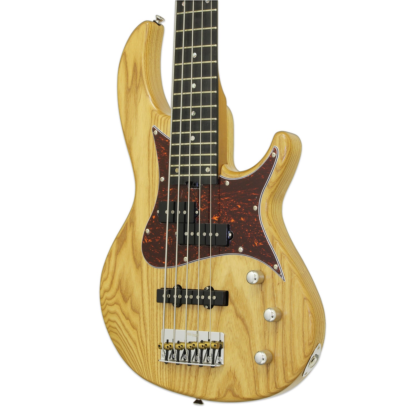 Aria Detroit Electric Bass 5 String Open Pore Natural