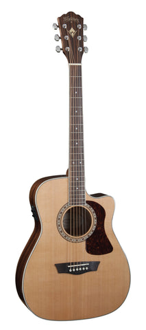 Washburn F11SCE Heritage 10 Series Folk Cutaway Acoustic Electric Guitar Natural