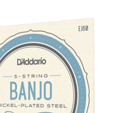 D'Addario EJ60 5-String Banjo Strings, Nickel, Light, 9-20