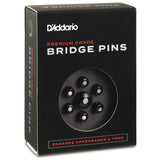 D'Addario Ebony Bridge Pins with End Pin Set, Pearl Inlay