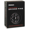 D'Addario Ebony Bridge Pins with End Pin Set, Pearl Inlay