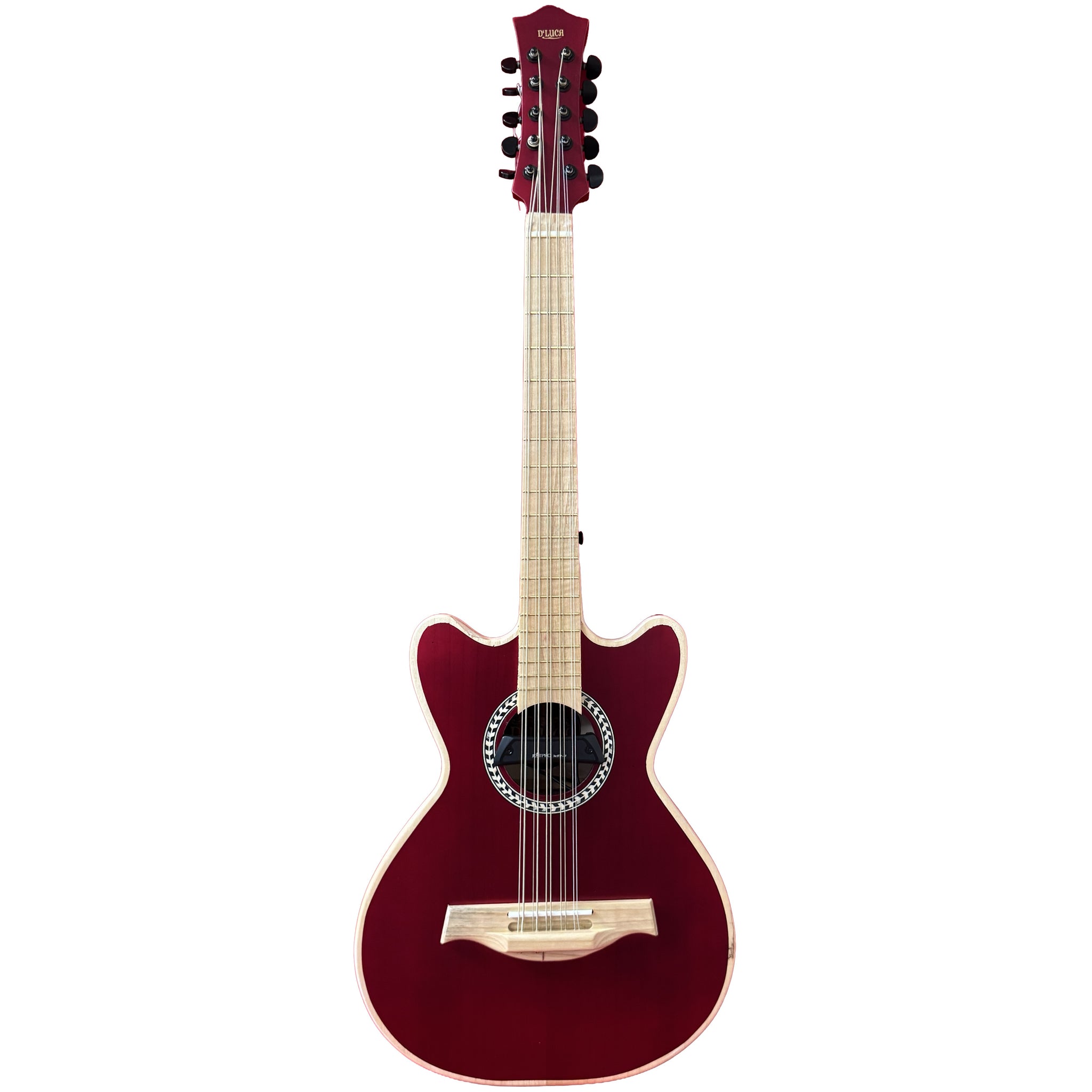D'Luca Artisan Acoustic Electric Bajo Quinto, Ruby
