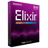 Elixir 80/20 Bronze 12-String Acoustic Guitar Strings, POLYWEB Light (.010-.047)
