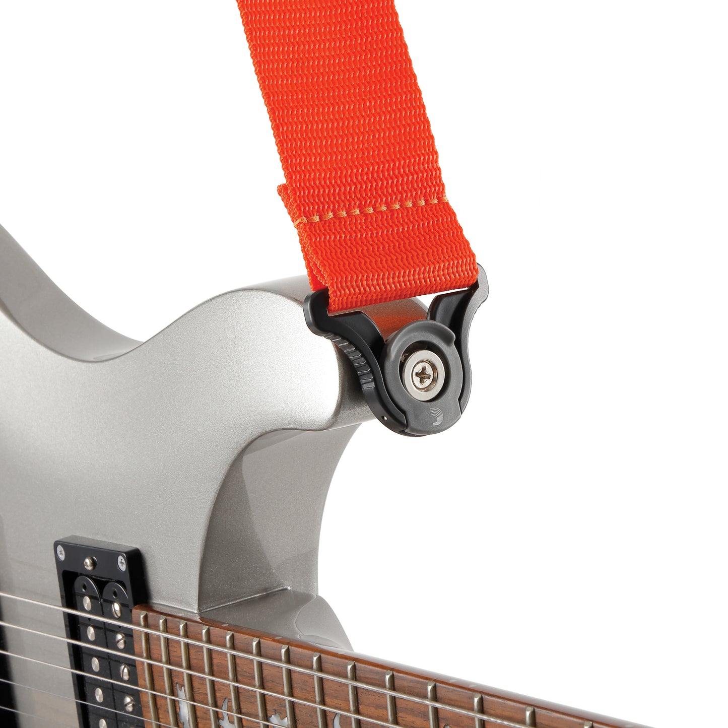 D'Addario Auto Lock Guitar Strap, Orange