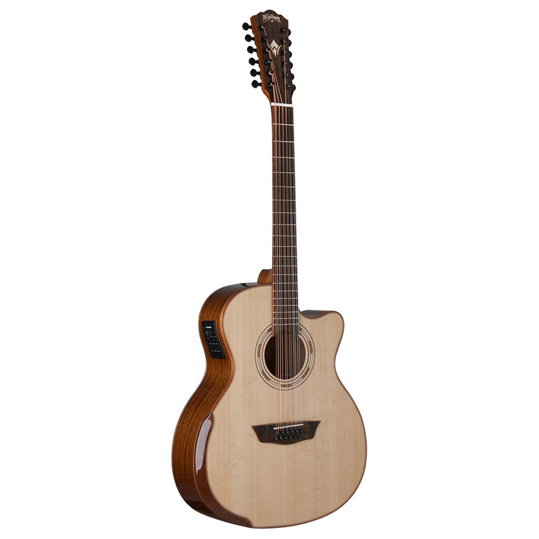 Washburn Comfort Deluxe Grand Auditorium 12 String Acoustic Electric Guitar