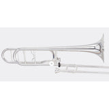 Blessing Tenor Trombone, .547" Bore, Open Wrap, F Rotor, Silver-Plate, Outfit