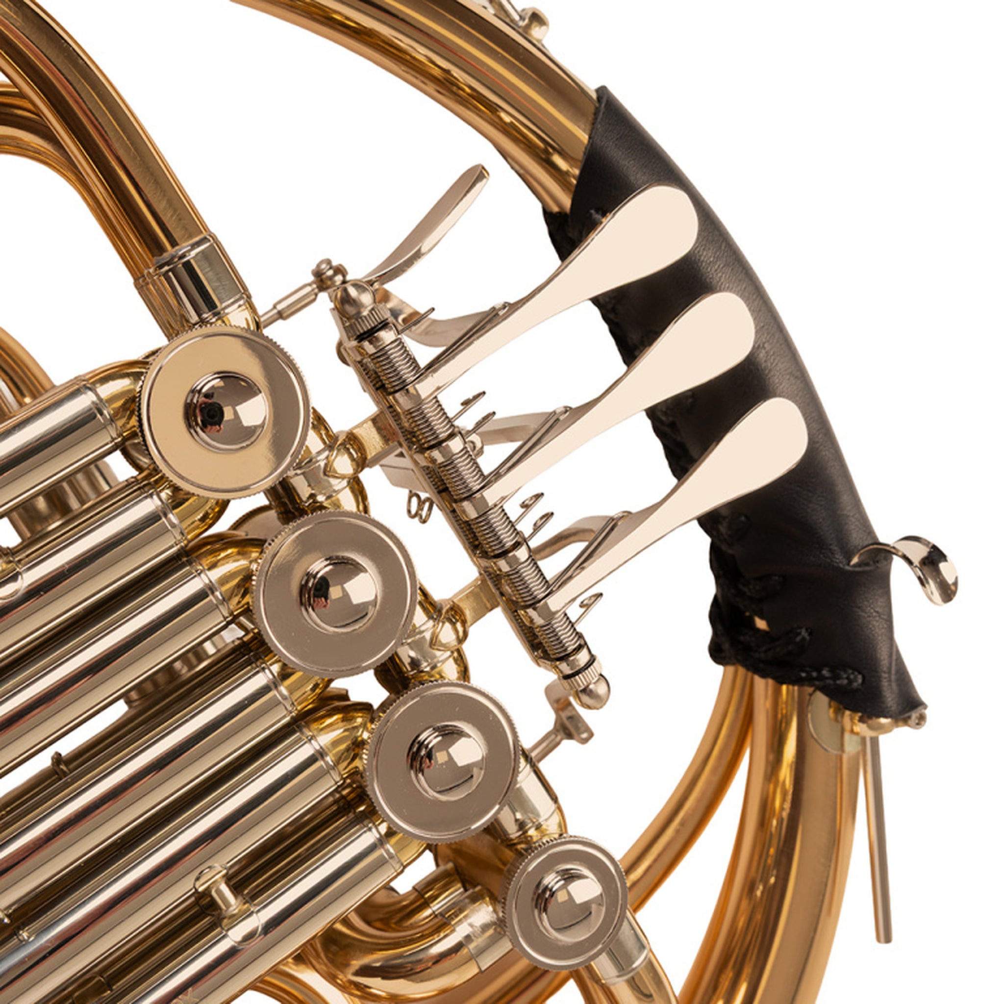 Stagg Levante F/bb Double French Horn, 4 Rotary Valves, Gold Brass