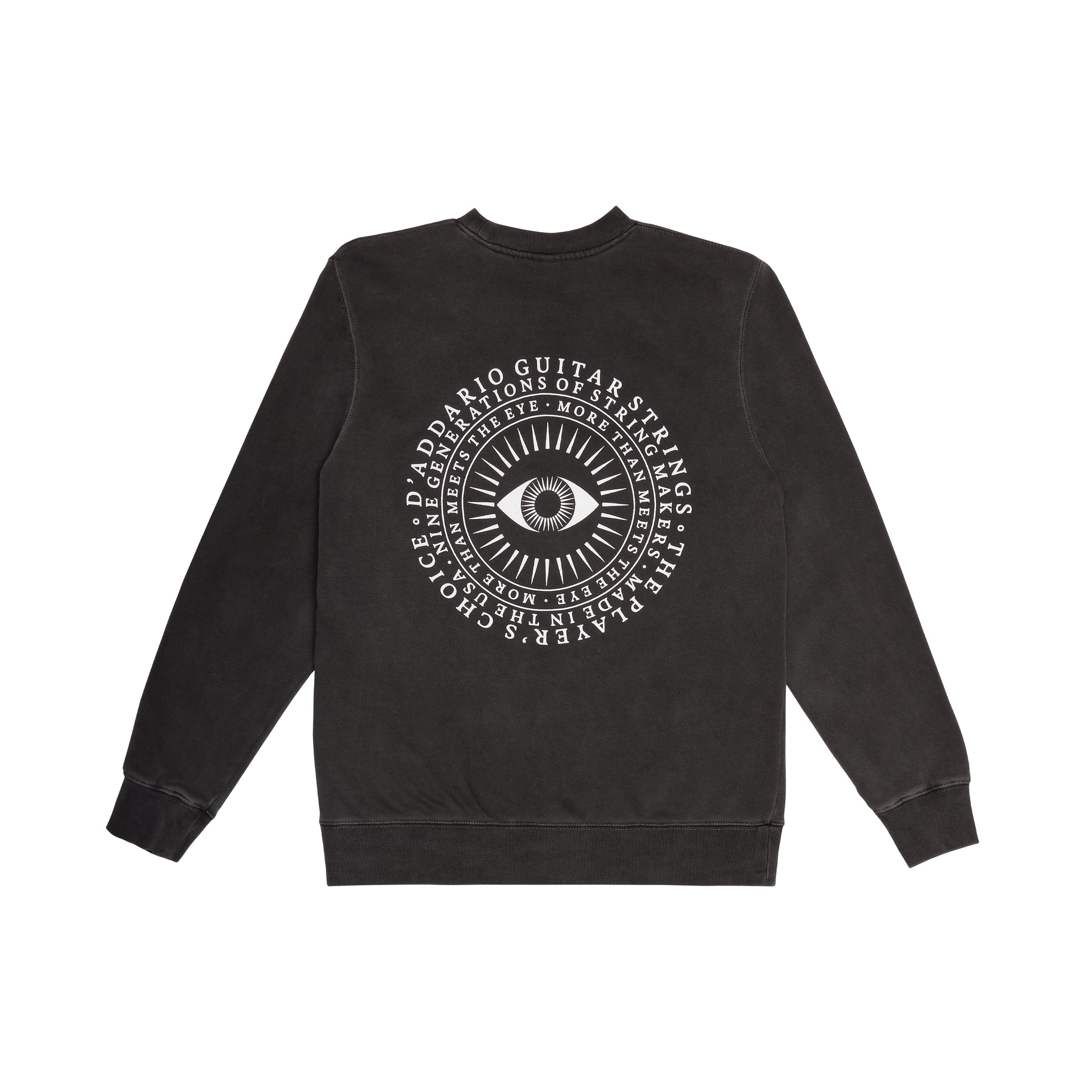 D'Addario All Seeing Eye Sweatshirt, Faded Black, 2XL