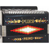 D'Luca Primo Button Accordion 31 Keys 12 Bass on FBE Key with Case and Straps, Black