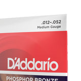 D'Addario EJ39 12-String Phosphor Bronze Acoustic Guitar Strings, Medium, 12-52