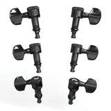 D'Addario Auto-Trim Locking Tuning Machines, 3 + 3 Setup, Black
