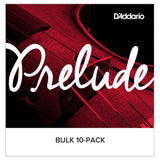D'Addario Prelude Bass Single E String, 1/4 Scale, Medium Tension, Bulk 10-Pack