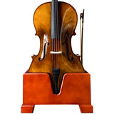 D'Luca Elegance Wood Cello Stand with Bow Holder 4/4 Full Size Natural