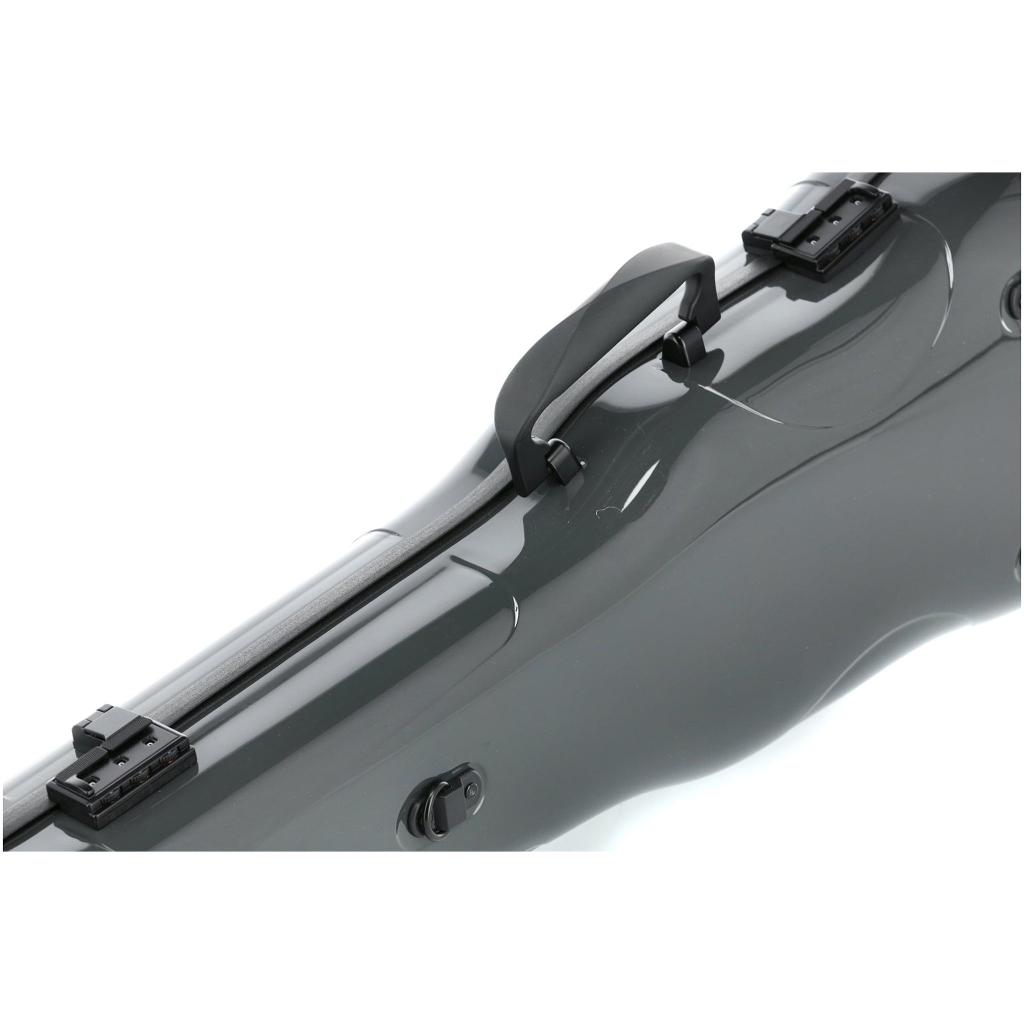 GEWA Violin Case, Air 1.7, Shaped, 4/4, Grey/Black, High Gloss, w/Subway Handle