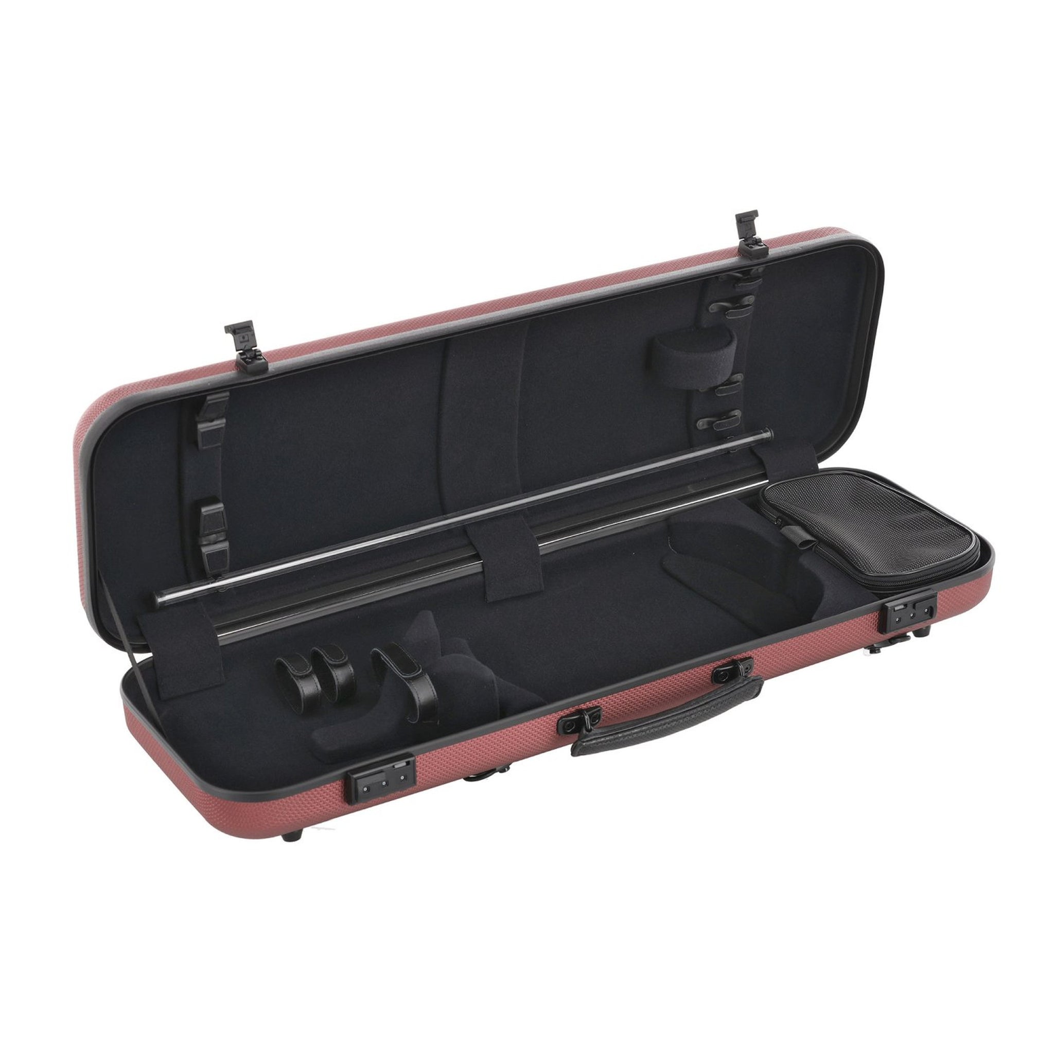 GEWA Violin Case, Air Avantgarde, Oblong, 4/4, Bordeaux/Black, Subway Handle
