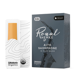 Royal Hemke Organic Alto Saxophone Reeds, Strength 3.0+, 10-pack