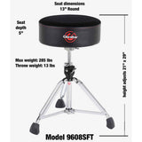 Gibraltar 9000 Series 13" Super Soft Cordura Round Drum Throne