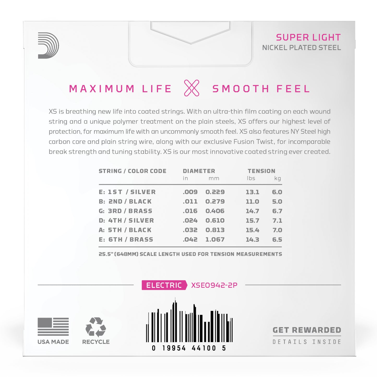 D'Addario 09-42 Super Light Coated Electric Guitar Strings 2-Pack