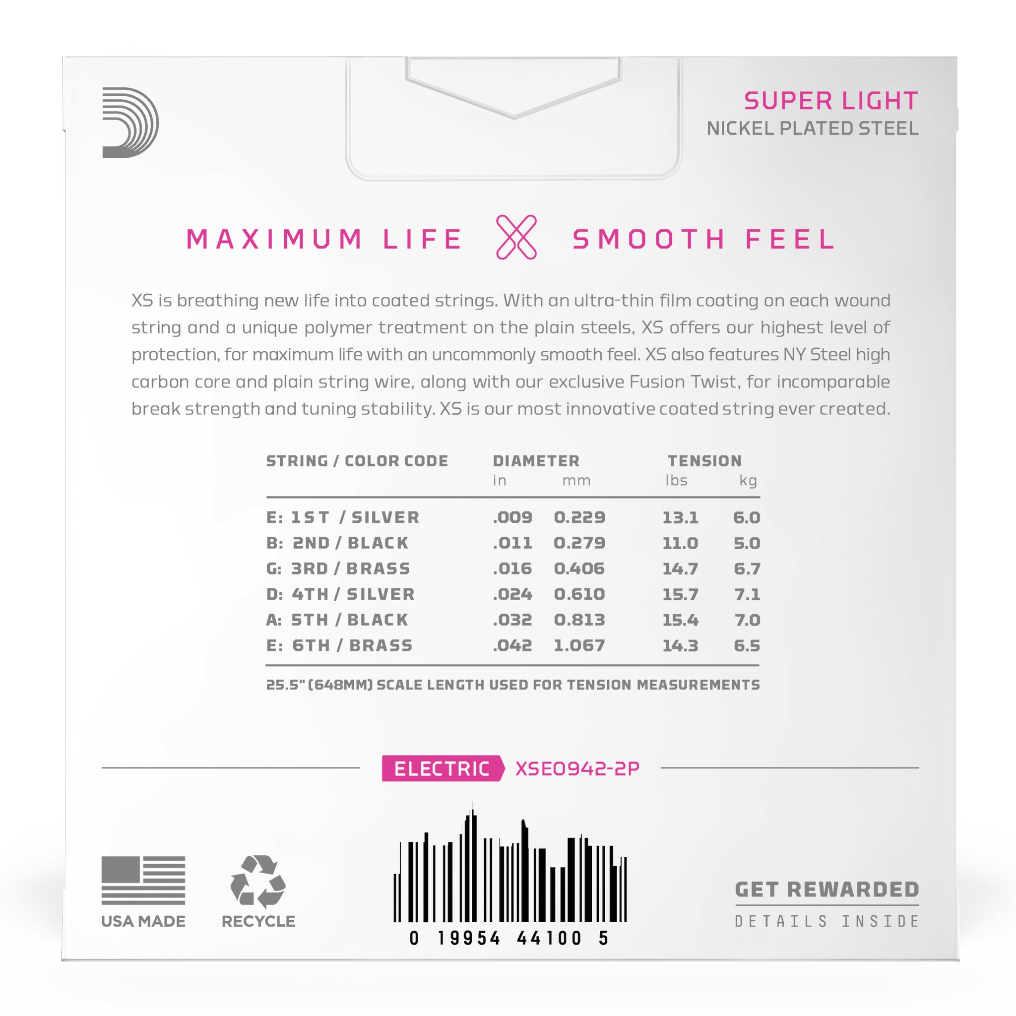 D'Addario 09-42 Super Light Coated Electric Guitar Strings 2-Pack