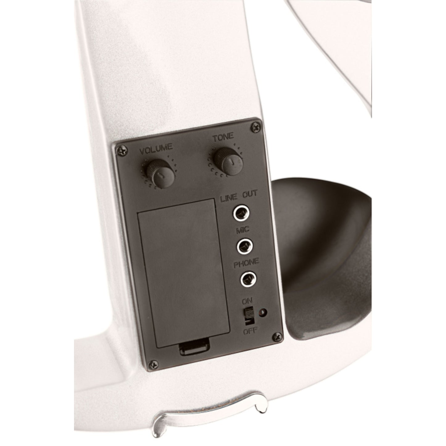 Stagg 4/4 Electric Violin Set With White, Soft Case And Headphones