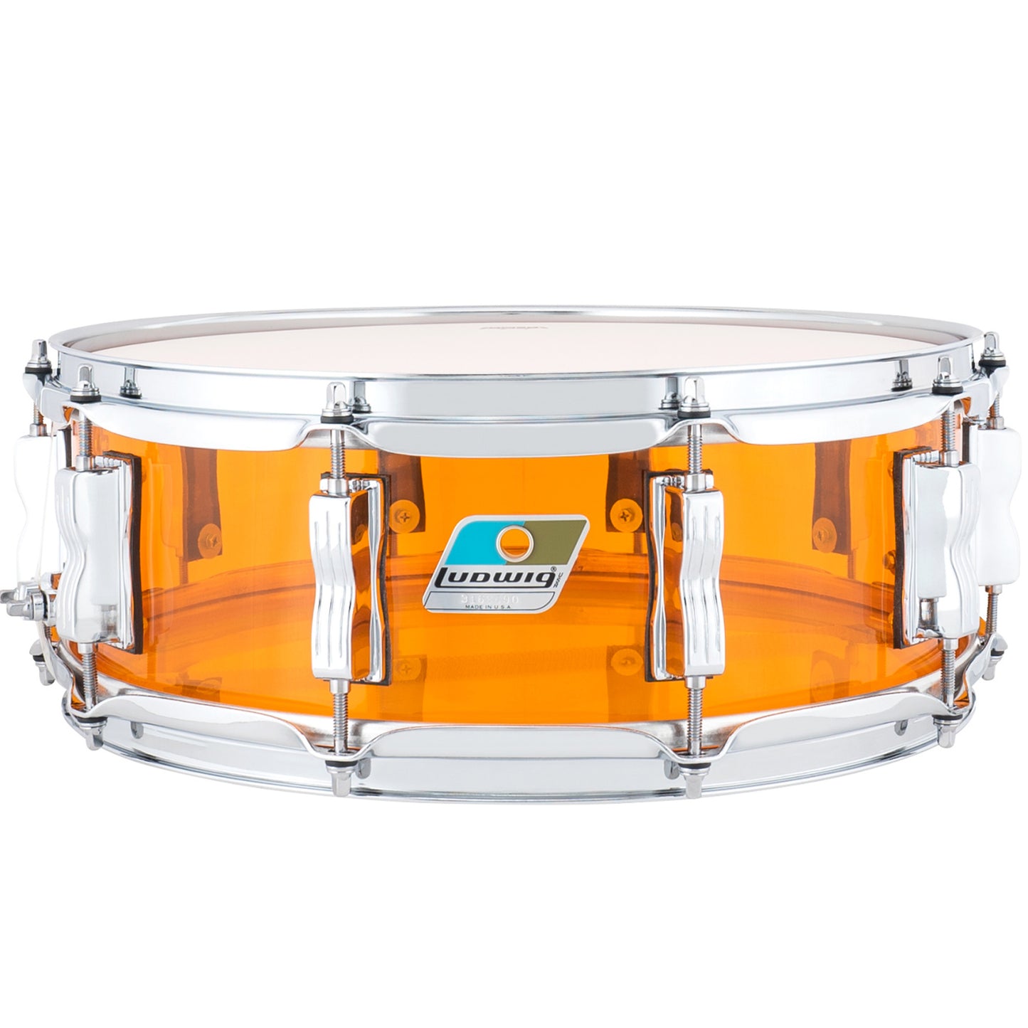Ludwig Vistalite 5 x 14 Snare Drum Amber