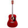 Washburn WD100DLTWRK-U Dreadnought Wine Red Acoustic Guitar with Gigbag