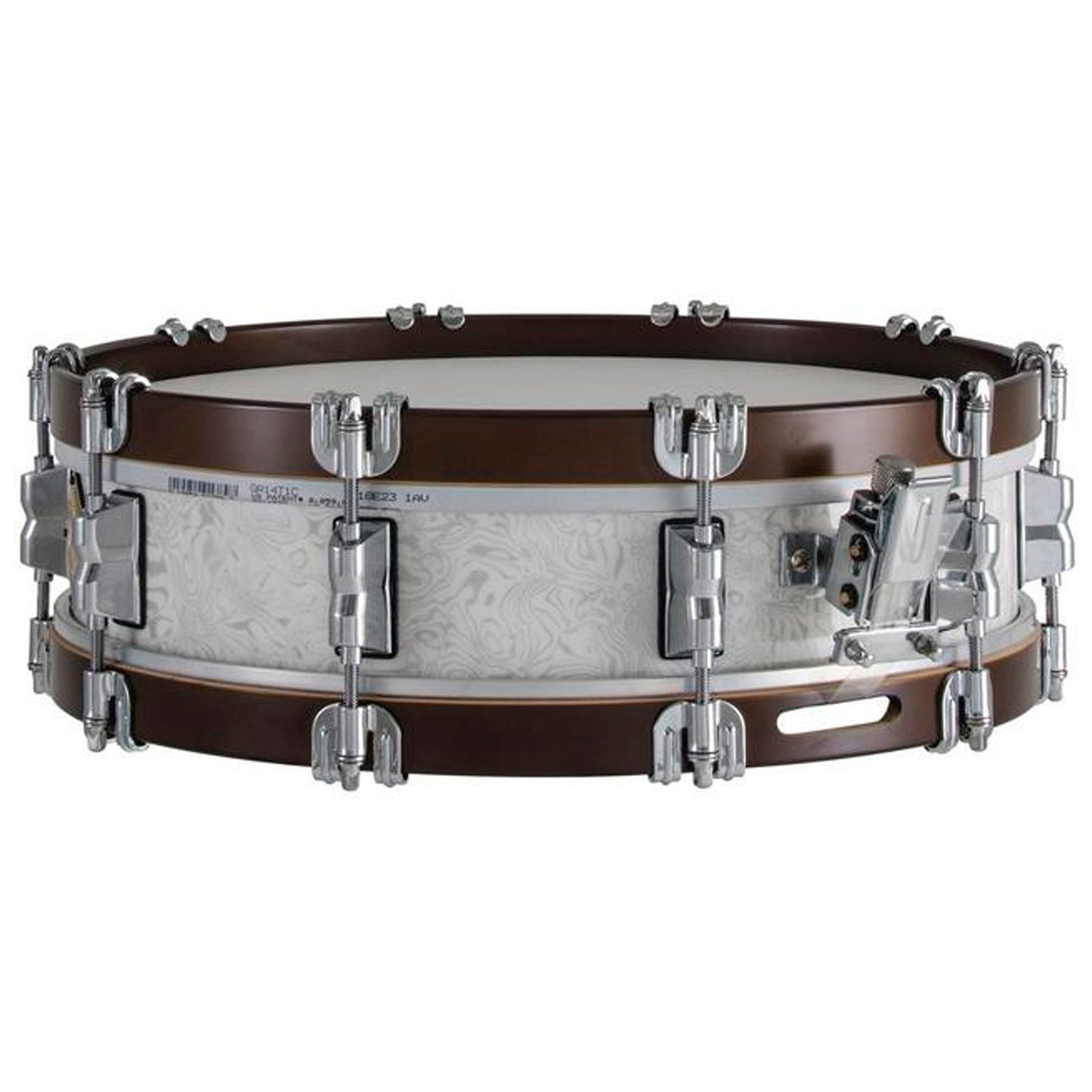 Dixon Classic Series Wood Snare Drum 3.5x14 Sub Zero White Wood Hoops