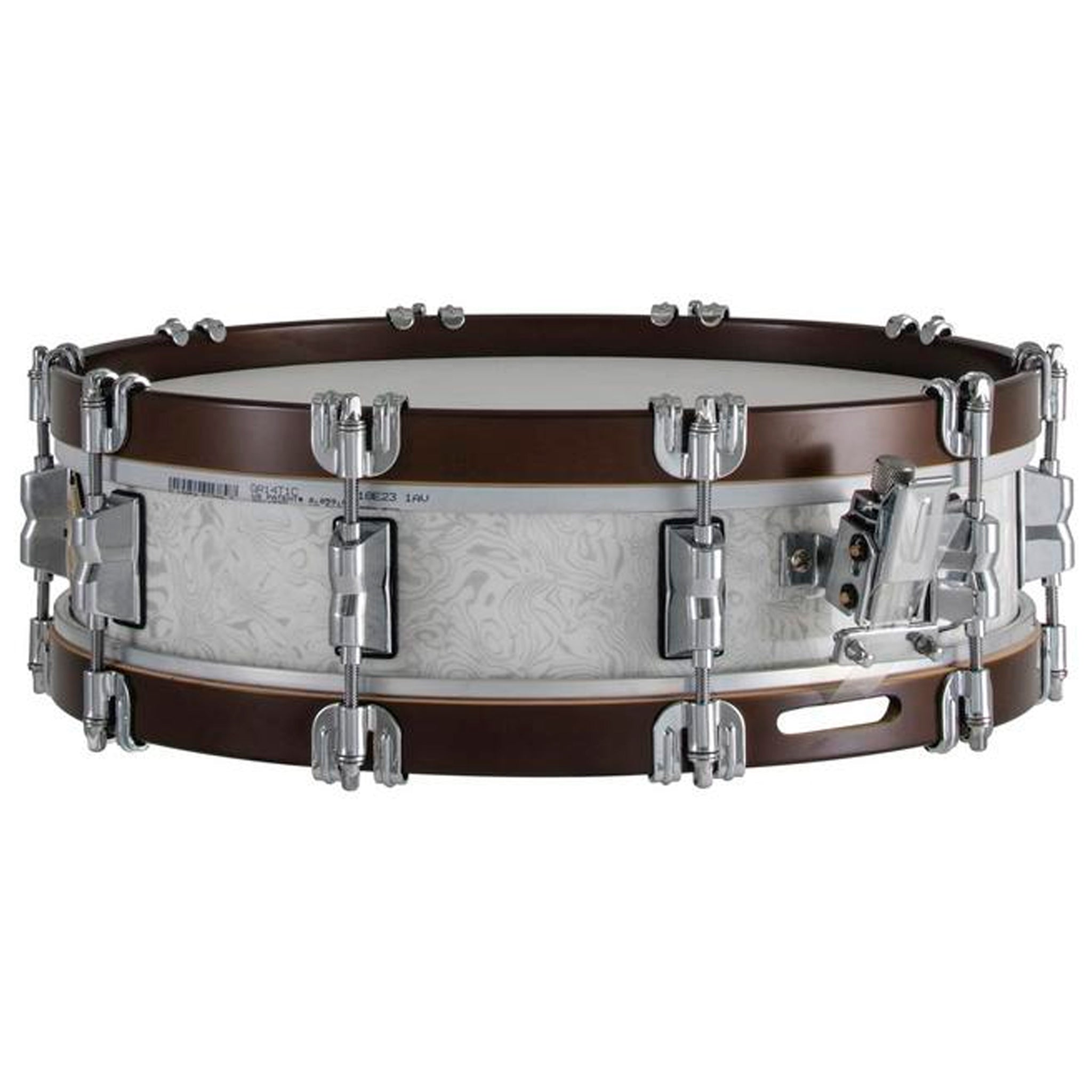 Dixon Classic Series Wood Snare Drum 3.5x14 Sub Zero White Wood Hoops
