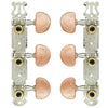 Ovation Nickel Classical Guitar Tuning Machines Set, Mocha Pegs, J-78NIW