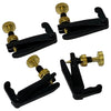 D'Luca Black Violin Fine Tuners Adjusters for 3/4 and 4/4 Size, 4 Pack