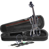 Stagg 4/4 Electric Violin Set With Black, Soft Case And Headphones
