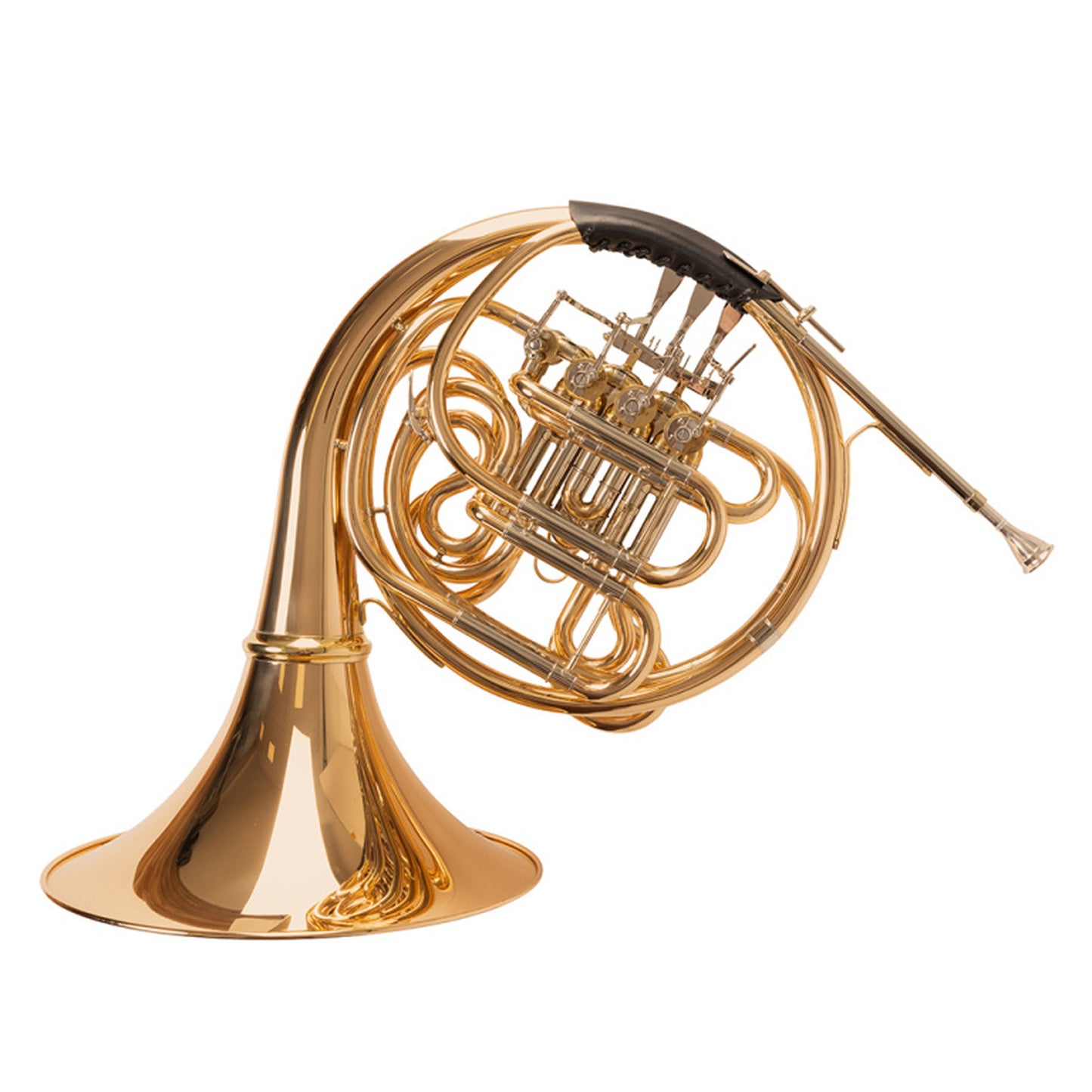 Stagg Levante F/bb Double French Horn, 4 Rotary Valves, Gold Brass