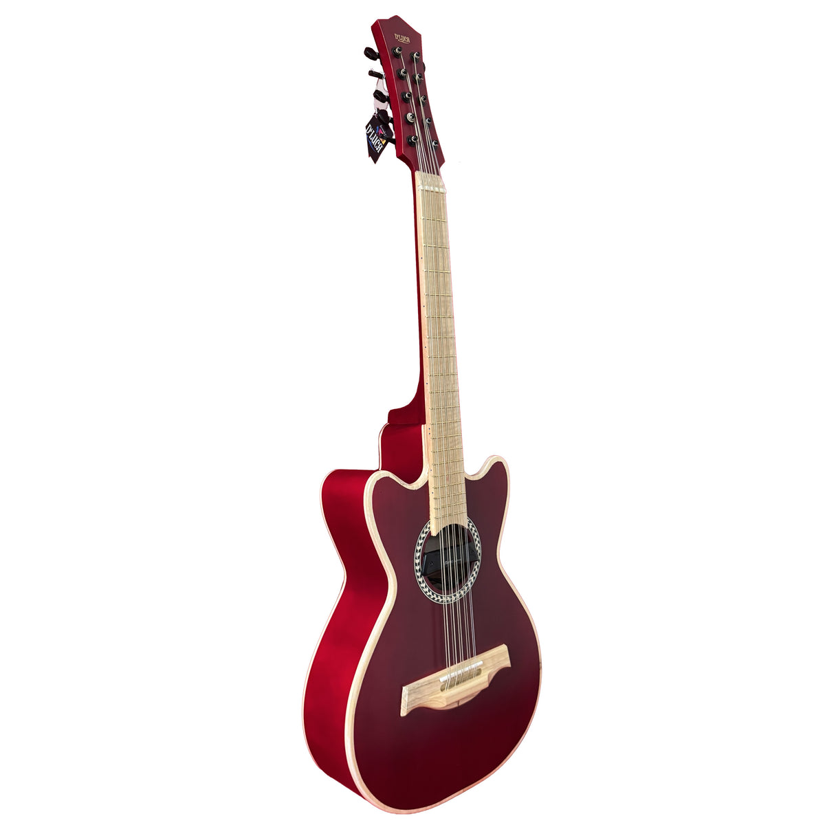 D'Luca Artisan Acoustic Electric Bajo Quinto, Ruby
