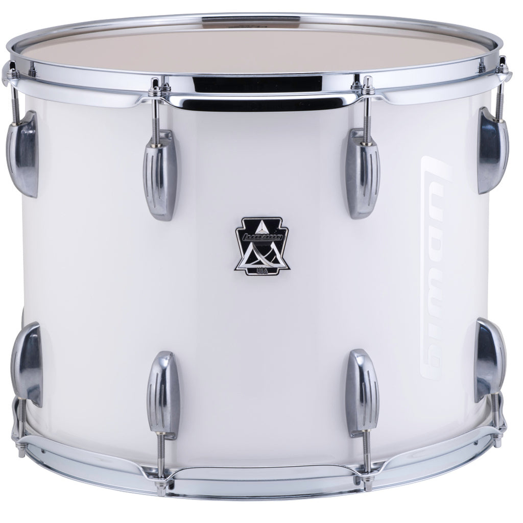 Ludwig LULT14PW Ultimate Marching 12X14 Single Leg Tenor Drum White Co PlayMusic123