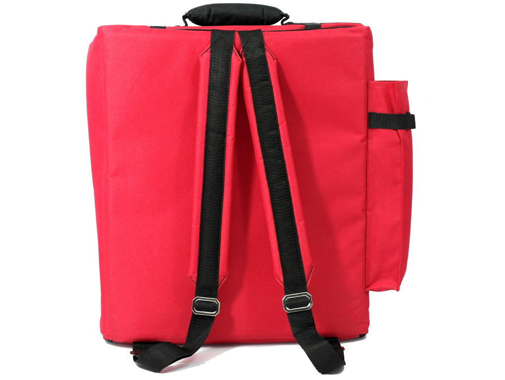 D'Luca Pro Series Accordion Gig Bag for 48/72 Bass Piano Accordions, Red