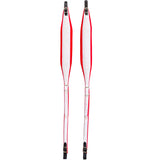 D'Luca MX3 Leather Accordion Straps Red/White