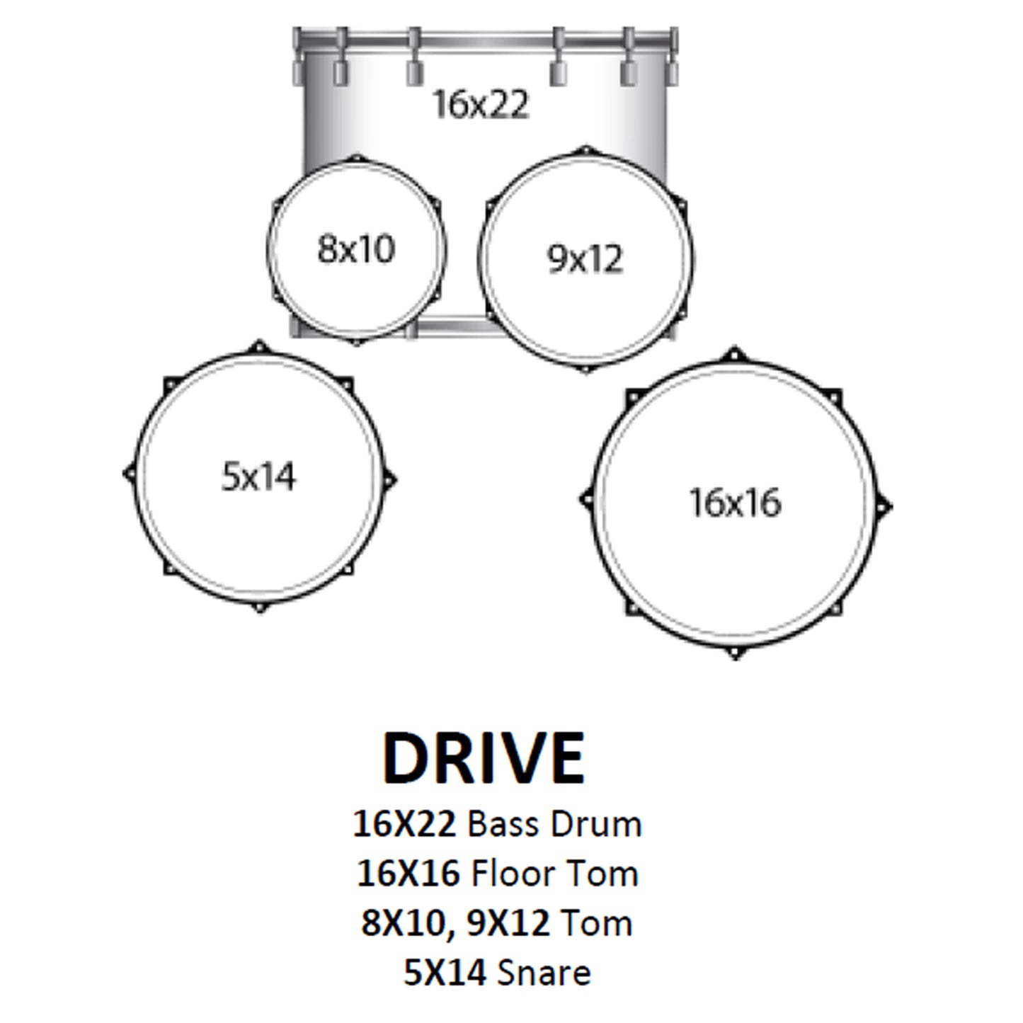 Ludwig Accent Drive 5pc Acoustic Drum Set Pack Silver Sparkle