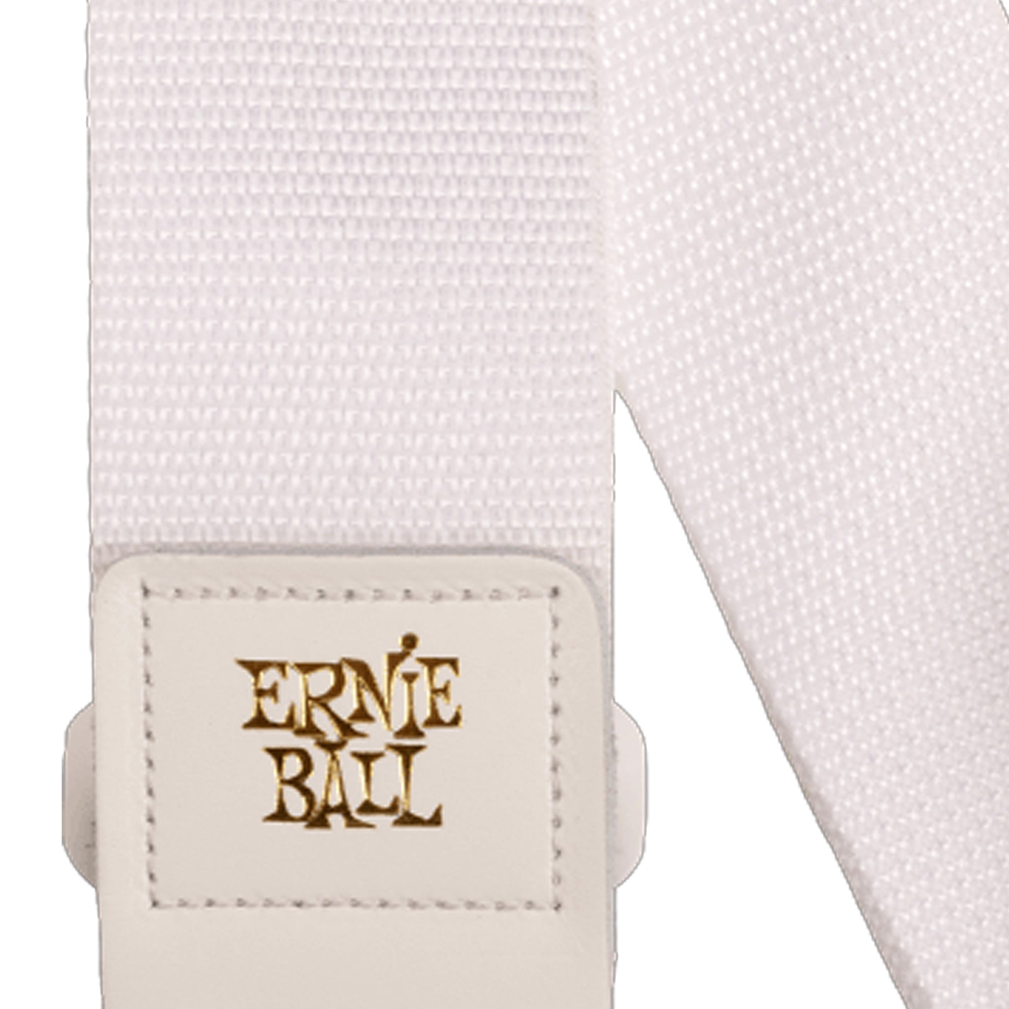 Ernie Ball Polypro Guitar Strap/Bass Strap - White w/ White
